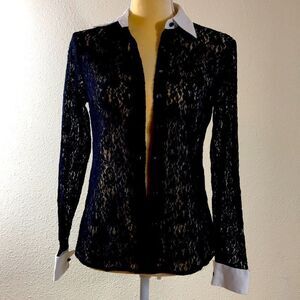 ANN TAYLOR LACE WOMEN BLOUSE SIZE 0